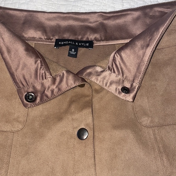 Kendall & Kylie Tan A-Line Mini Skirt with Button Detail - Picture 4 of 6